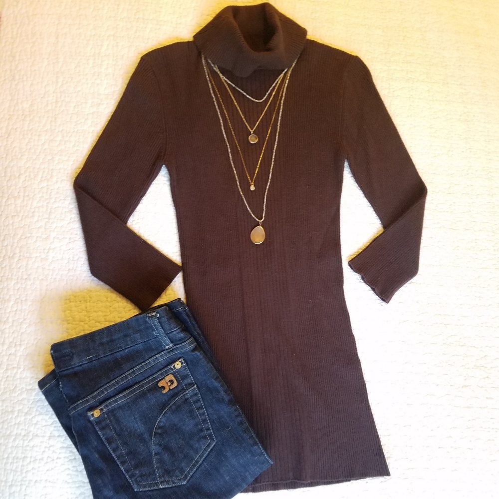 EUC Candie's Brown Ribbed Turtleneck
